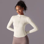 Women's Full Zip Yoga Top With Thumbholes - SJB-DIAMOND ELITES