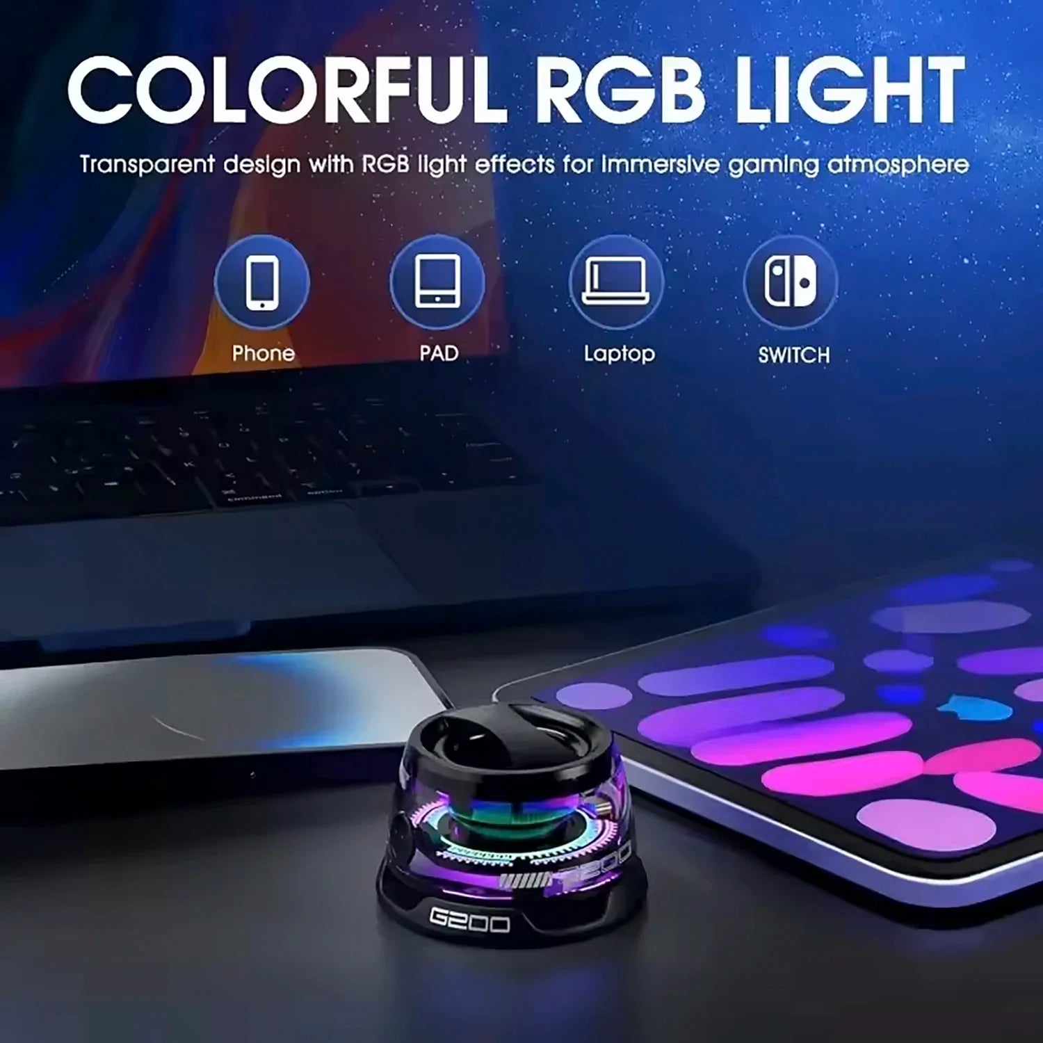 2025 New Portable Mini Bluetooth Speaker G200 RGB Lighting Magnetic Speaker BT5.3 Mini Sound Box 7 Hours Playback Phone Holder Lootquake LLC