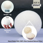Wool Dryer Balls 7CM Premium Natural Fabric Softener Wool Balls Replaces Dryer Sheets Laundry Balls for Dryer