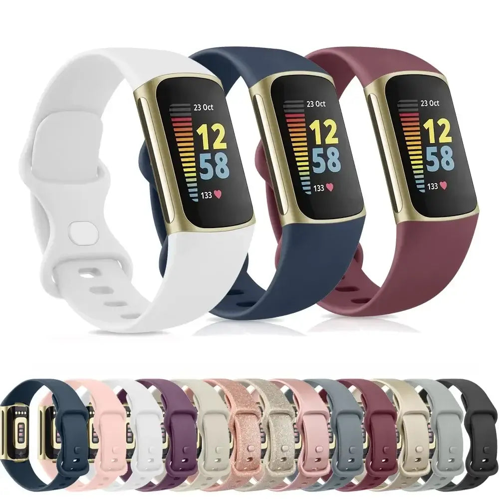 Fitbit Charge 5 6 Silicone Band - Comfortable Stylish Design - SJB-DIAMOND ELITES