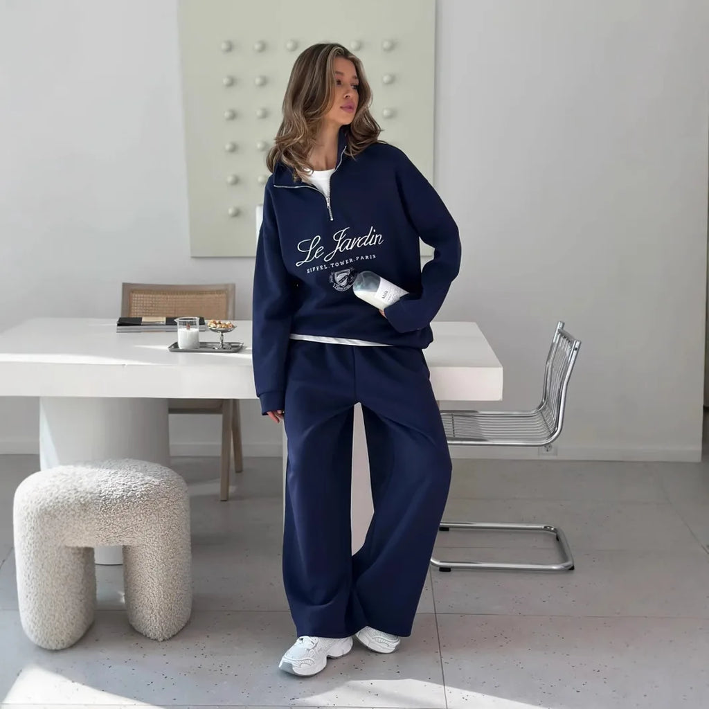 Women's Embroidered Sports Suit Set THRIXINE
