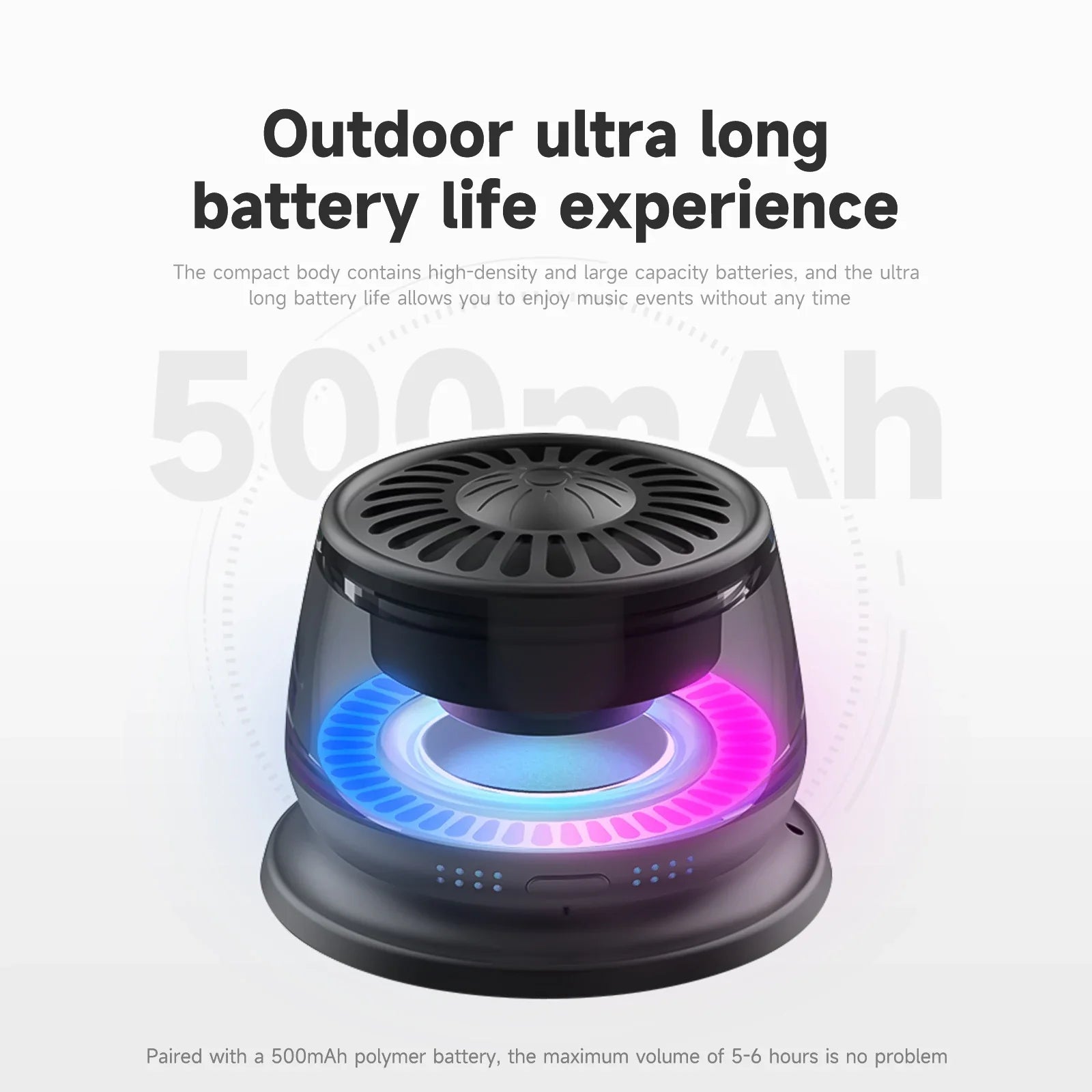 Wireless Bluetooth speaker Gift Magnetic bracket portable High-sound quality TWS interconnected LED color light mini speaker Lootquake LLC