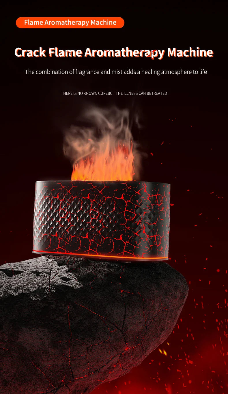 Colorful Simulation Flame Aroma Diffuser Home Hotel Desktop USB Air Humidifier Lootquake LLC