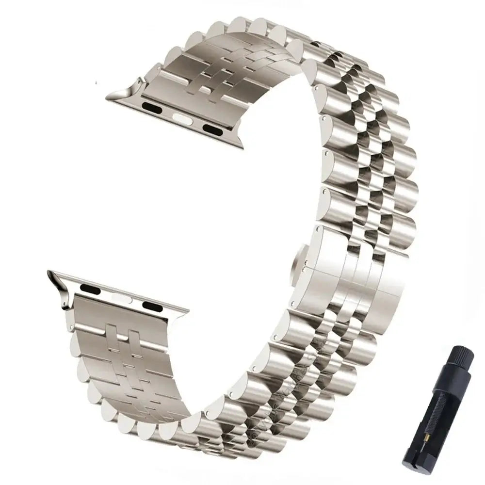 Apple Watch Stainless Steel Strap - Elegant Durable Design - SJB-DIAMOND ELITES