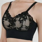 Hot Full Cup Thin Underwear Small Bra Plus Size Wireless Adjustable Lace Women's Bra Breast Cover B C Cup Large Size Lace Bras