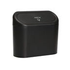 Car Trash Can Door Side Hanging Storage Bucket Lid Mini Box Bin Auto Dust Interior Rubbish Bag Garbage Accessories Push Dustbin