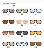 DOHOHDO 2025 Fashion Square Sunglasses Women New Retro Black Brown Thick Frame Pilot Sun Glasses Woman Chic Polygon Shades UV400