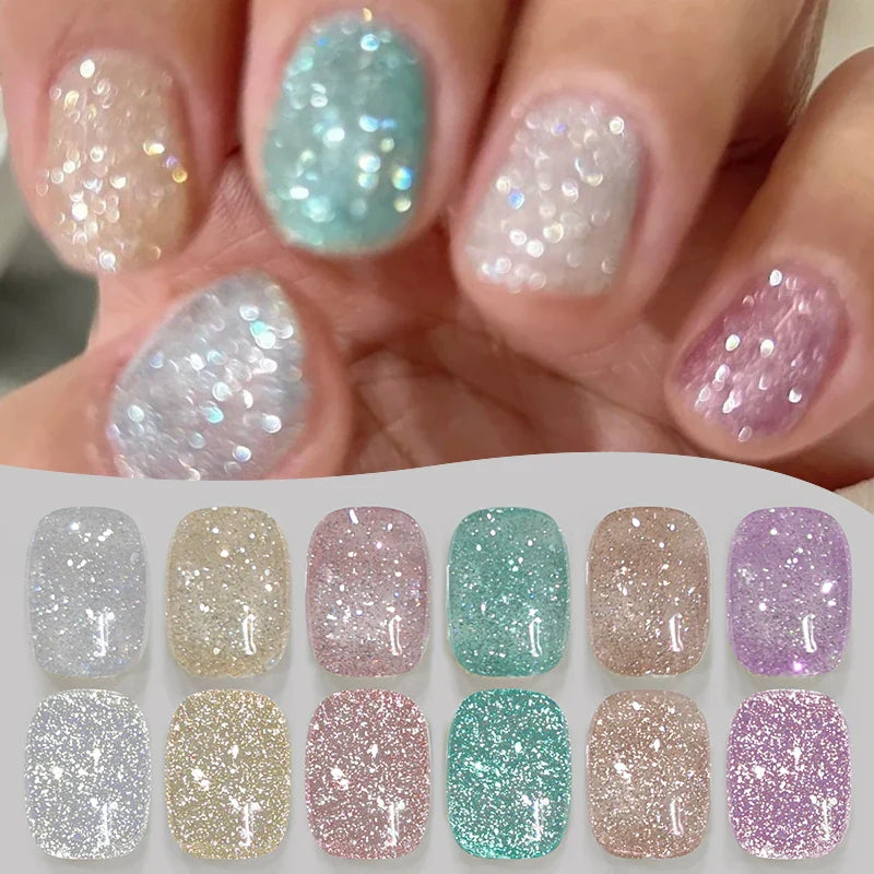 BORN PRETTY 10ml Reflective Glitter Gel Nail Polish Carat Mirage Sparkling Color Shine UV LED Soak Off Semi-Permanant Varnish Lootquake LLC