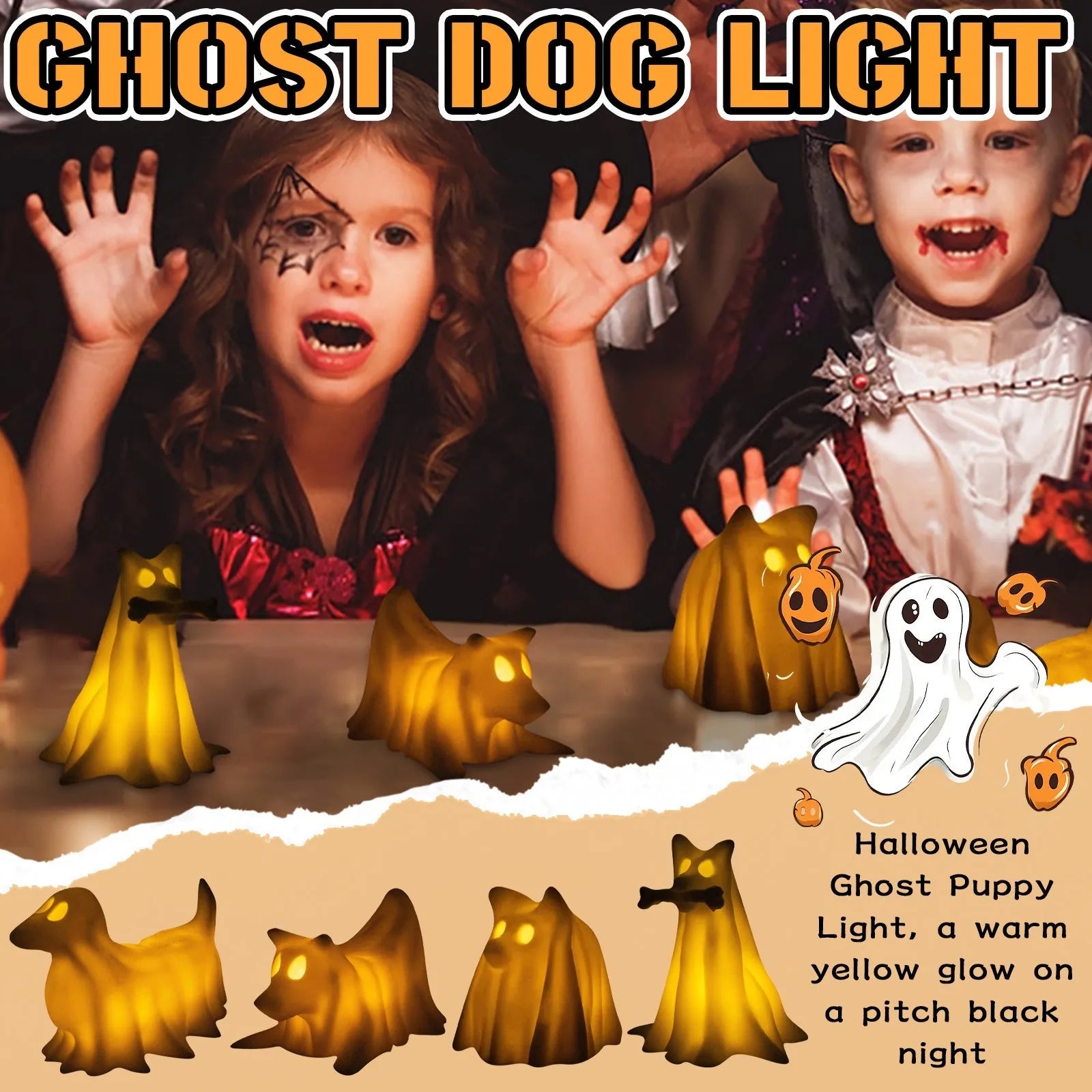 Halloween Night Light Home Decoration Creative Resin Crafts Cute Dog Model New Exquisite Home Decor 2025 Halloween Gifts Lootquake LLC