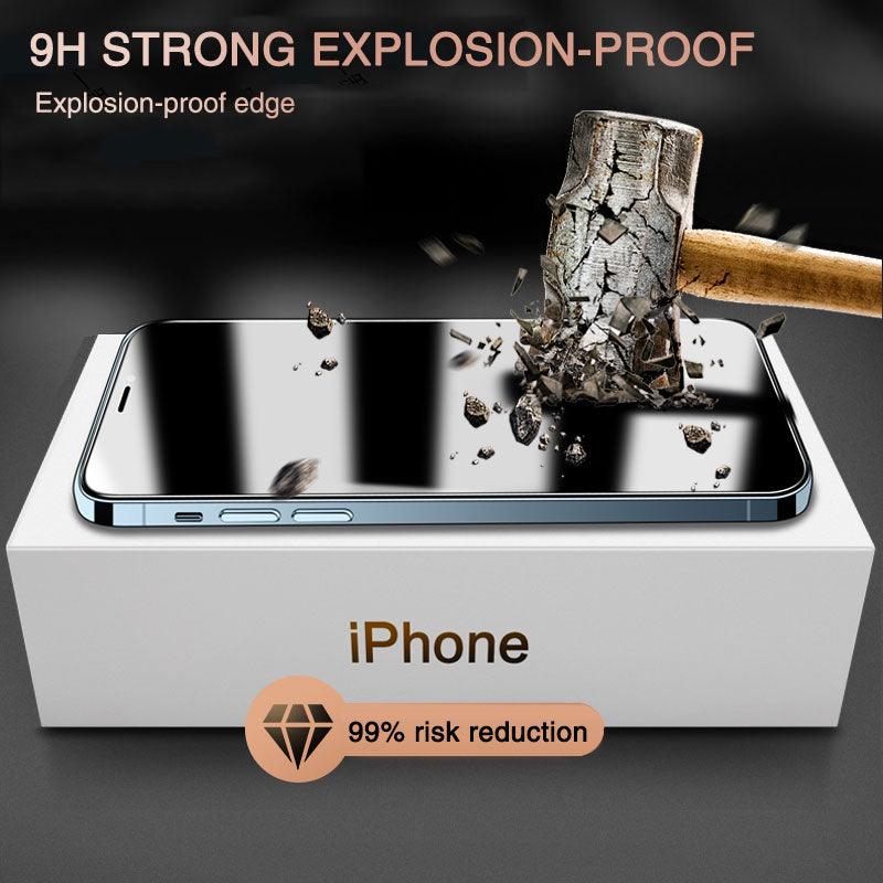 200D Anti Glare Tempered Glass For iPhone 13 12 11 14 Pro Max Mini Privacy Screen Protector iPhone 14 7 8 Plus XR X Screen Glass Anti Spy Tempered Glass Screen Protector Full Coverage Stevvex