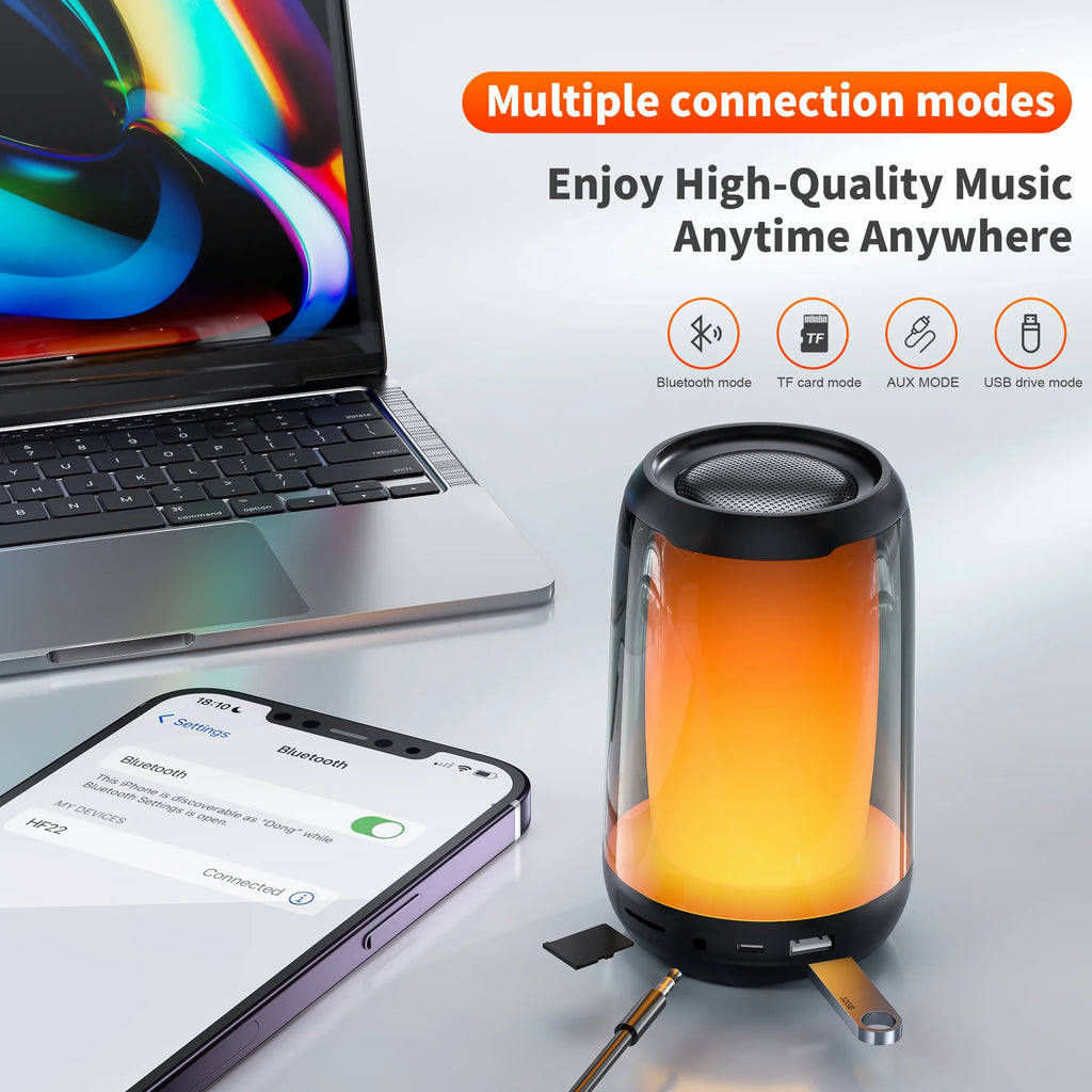 QERE Bluetooth Speaker with Hi-Res 5W Audio,Wireless HiFi Portable Speaker IPX5 Waterproof,Outdoor Multiple connection modes, Lootquake LLC