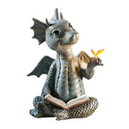 Dragonshaped Resin Giant Lawn Sculpture Gothic Fantasy Dragon Creative Statue Art Garden Courtyard Lawn Statue Garden Decoration
