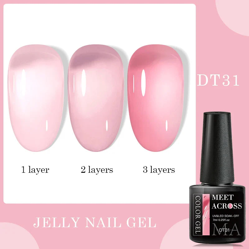 7ml Milky Jelly White Gel Nail Polish Natural Luster Long Lasting Nail Art All for Home DIY Manicure Soak Off UV LED Gel Vernis Lootquake LLC