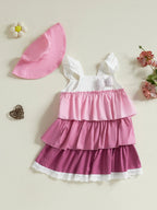 Baby Girl 2-Piece Summer Set Sleeveless Floral Print Dress Matching Sun Hat Toddler Outfit Beach Clothes Lootquake LLC