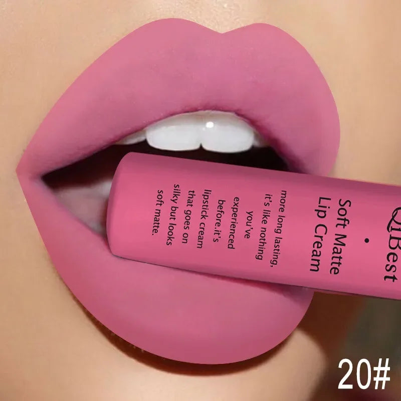 Matte Liquid Lipstick Waterproof Long Lasting Sexy Velvet Lip Gloss Nude Pigment Red Black Women Beauty Makeup Cosmetics
