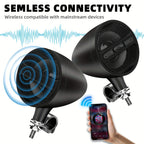 Motorcycle Bluetooth Speakers Wireless Audio System with USB, AUX, Mp3 Music Player Lootquake LLC