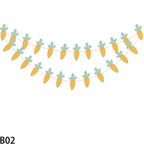 3M Happy Easter Banner Rabbit Carrot Egg Cartoon Bunny Garland Wall Hanging Bunting Flag Easter Party Decoration For Home Lootquake LLC