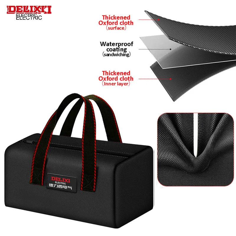 DELIXI ELECTRIC Tool Bag Oxford Cloth Portable Storage Bag, Professional Electrician and Carpenter Repair, Home Storage, HandBag Lootquake LLC