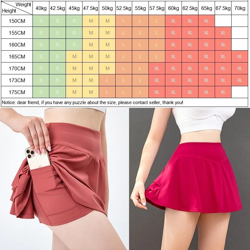 Women Golf Tennis Sports Pocket Pleated Skirt - SJB-DIAMOND ELITES