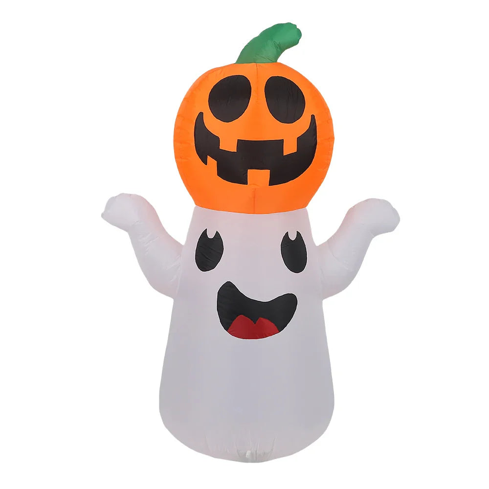 5Ft Halloween Decorations inflatable Pumpkin Ghost Built-in Rotating Magic Colorful Led lights Halloween Blow Up Cute Decor Lootquake LLC