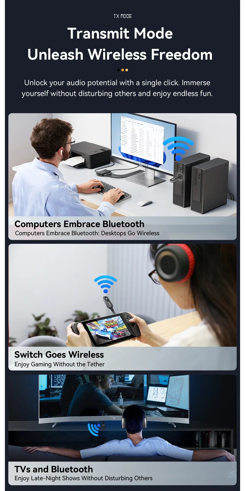 Essager Bluetooth 5.1 Audio Receiver Transmitter 3.5MM 3.5 AUX With Mic Stereo Music Wireless Adapter For  PC TV Car Speakers Lootquake LLC