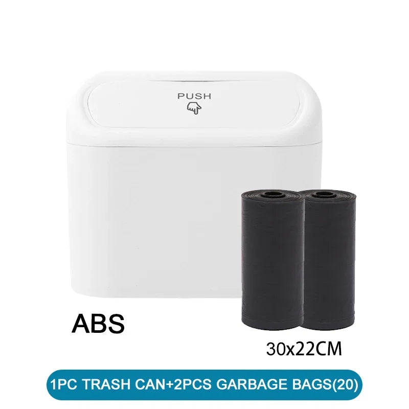 Car Trash Can (with Lid) Contains 60 (300) Garbage Bags, Small Car Trash Can, Leak-proof Mini Car Accessories Lootquake LLC