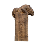 Hand Carved Vietnam Wood Wooden Mythical Beast Statue Figurine Wealth Attracting Auspicious Ornament Home Office Desk Decor Lootquake LLC