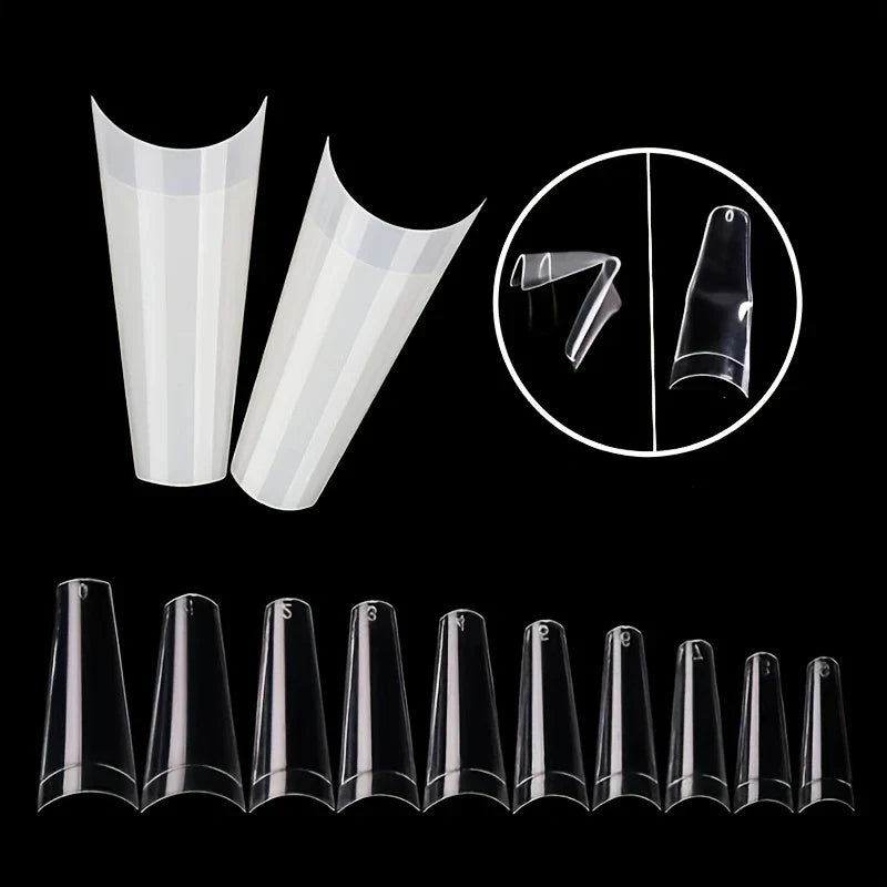 500Pcs False Nail Art Tips French Natural Transparent Coffin False Nails Tips Acrylic Uv Gel Nail Polish Manicure Lootquake LLC