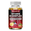 Vitamin B Complex Supplement - (B1, B2, B3, B5, B6, B7, B8, B9, B12 Folic Acid&Biotin) with Vitamin C, Inositol - Energy Healthy