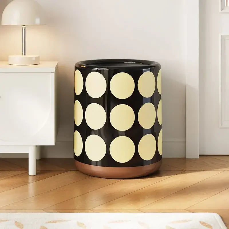 Trash Can Double Layer Large Trash Bin Living Room Modern Wastebasket Bedroom Kitchen Litter Bins Retro Garbage Bin Cleaning Lootquake LLC
