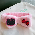 New Sanrio Hello Kitty Hair Bands 2024 New Headbands Wash Headwear Kawaii Cartoon Wash Face Makeup Hair Bands