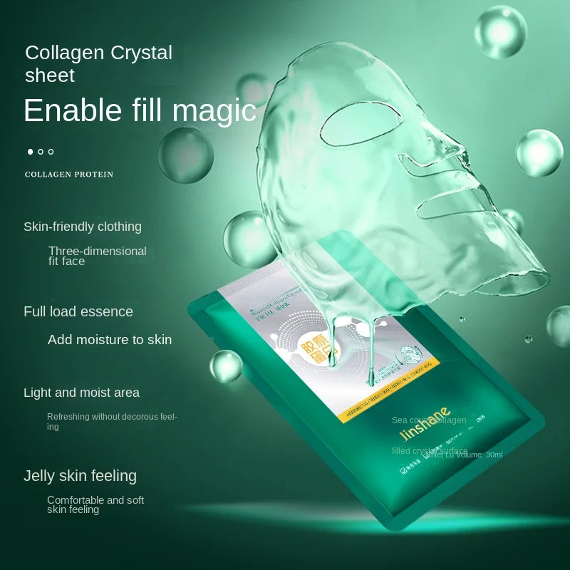 5pcs*30ml Tiktok Hot Sale Seaweed Collagen Filling Crystal Mask Replenishing Fruit Jelly Skin Transparent Mask Skin Care Masque Lootquake LLC
