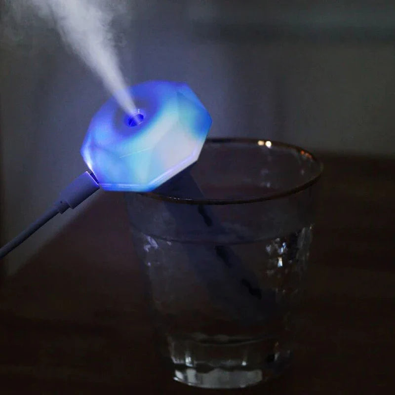 LED Lamp Air Humidifier USB Essential Oil Diffuser Car Purifier Aroma Anion Mist Maker with Romantic Light Portable Humidifier Lootquake LLC