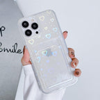 Cute Card Holder Silicone Case Compatible with iPhone Case Wallet Card Phone Case For iphone 13 14 Pro Max Mini Silicone Card Holder Slim Fit Thin Protective Cover Stevvex