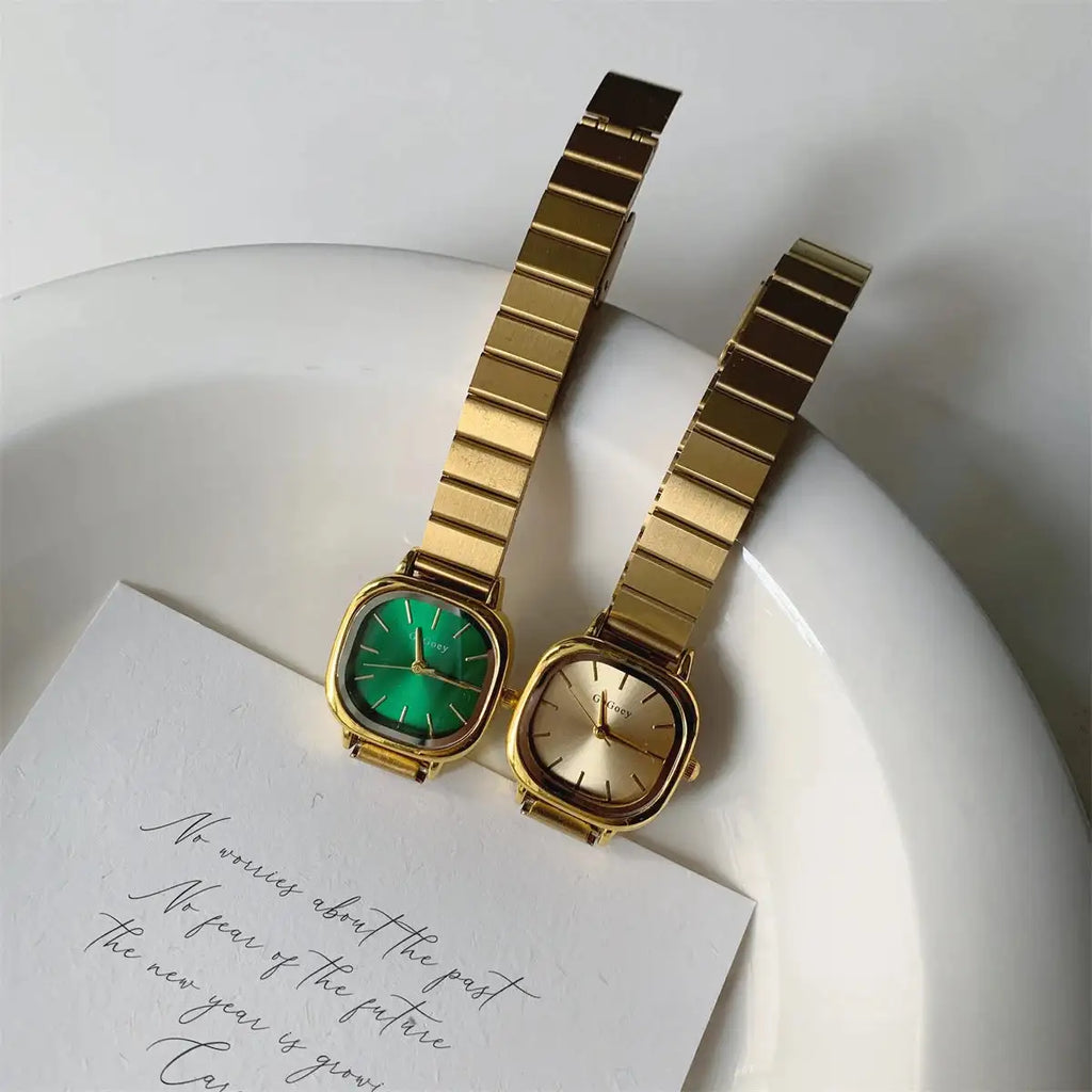 2024 Hot Brand Stainless Steel Strap Watch Women Luxury Gift Quartz Wristwatch Student Fashion Simple Square Quartz Watches