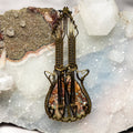 Sea Sediment Jasper "Guitar" Wire Wrap Crystal Pendant - SJB-DIAMOND ELITES