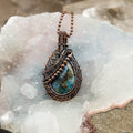 Sea Sediment Jasper Wire Wrap Crystal Pendant #1 - SJB-DIAMOND ELITES