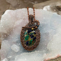 Sea Sediment Jasper Wire Wrap Crystal Pendant #2 - SJB-DIAMOND ELITES