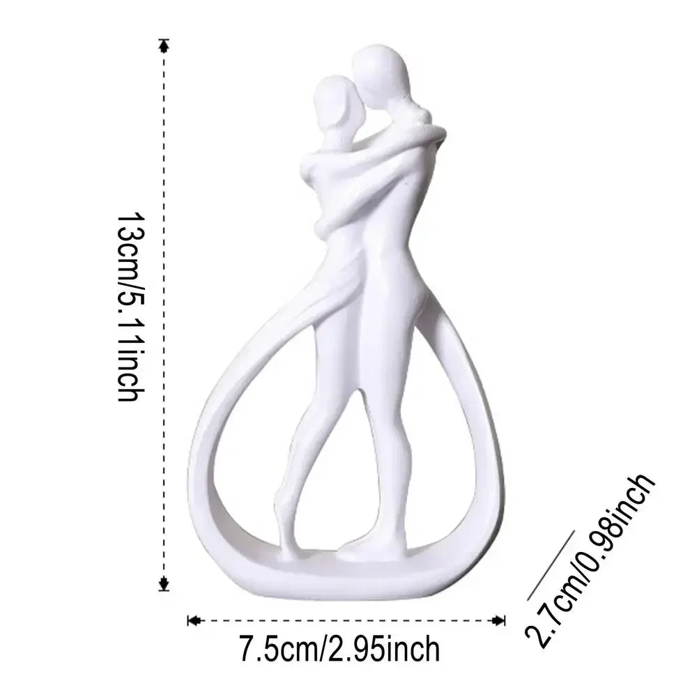 Contemporary Embrace Sculpture: Stylish Abstract Art Piece for Elegant Living Room & Home Decor Lootquake LLC