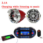 Motorcycle Bluetooth Speaker Amplifier Output 2.1A Music MP3 Player Burglar Alarm Siren USB Stereo Loud Speaker FM Radio MT730 Lootquake LLC
