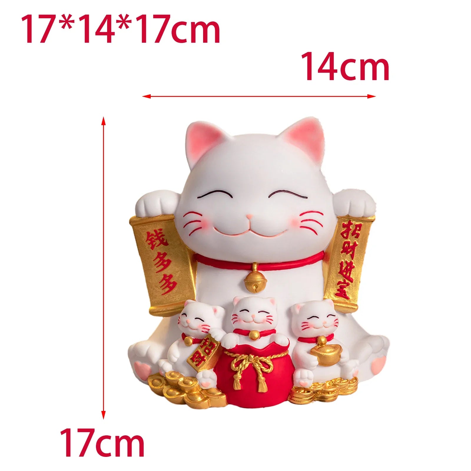 Maneki Neko Cat Piggy Bank Animal Statue Cat Figurine Piggy Bank for Chinese New Year Gift Home Decoration Easter Gifts Kids Lootquake LLC