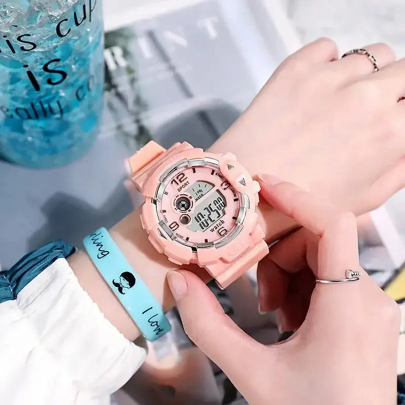 New Minimalist Student Sports Waterproof Electronic Watch Children Luminous Multifunctional Electronic Watches for Women and Men