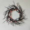 Halloween Wreath Black Branch Garland with LED Light Horror Party Haunted Festival Branch Wreath Hanging Room Halloween Decor Lootquake LLC