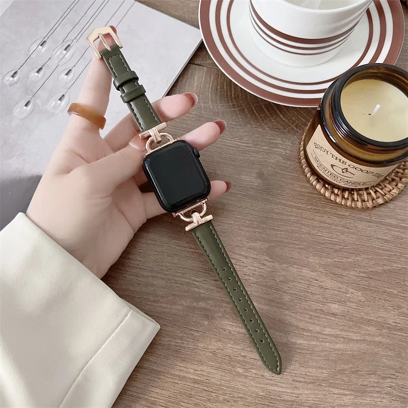 Apple Watch Genuine Leather Strap - Classic Durable Design