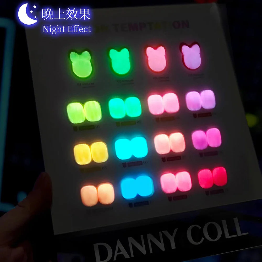 Fluorescence Lacquer Nail Polish Gel UV&LED Fluorescent Gel Semi-permanent Varnish Soak Off Gel Polish12 Colors/set Lootquake LLC