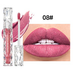 QIBEST Waterproof Diamond Shimmer Glitter Lipgloss Matte Liquid Lipstick Shiny Pearl Lip Glaze Long Lasting LipTint Women Makeup Lootquake LLC