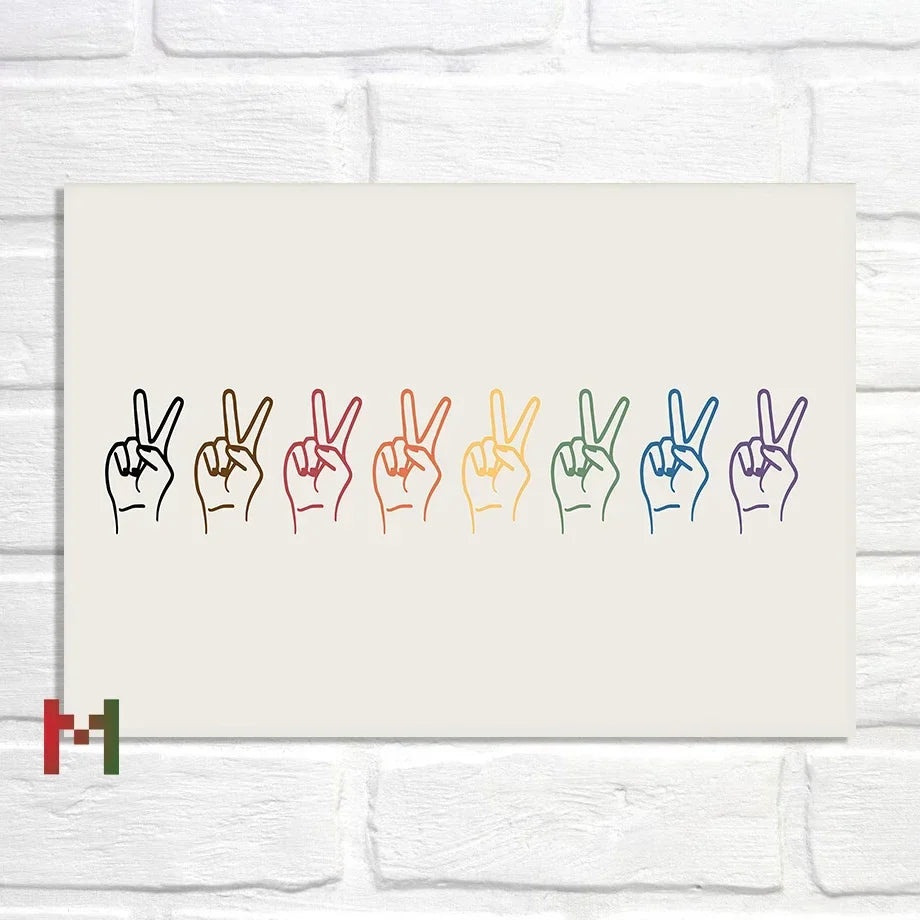 Abstract Pride Art Canvas Print Wall Decor LGBT Home Art Pi-Mart