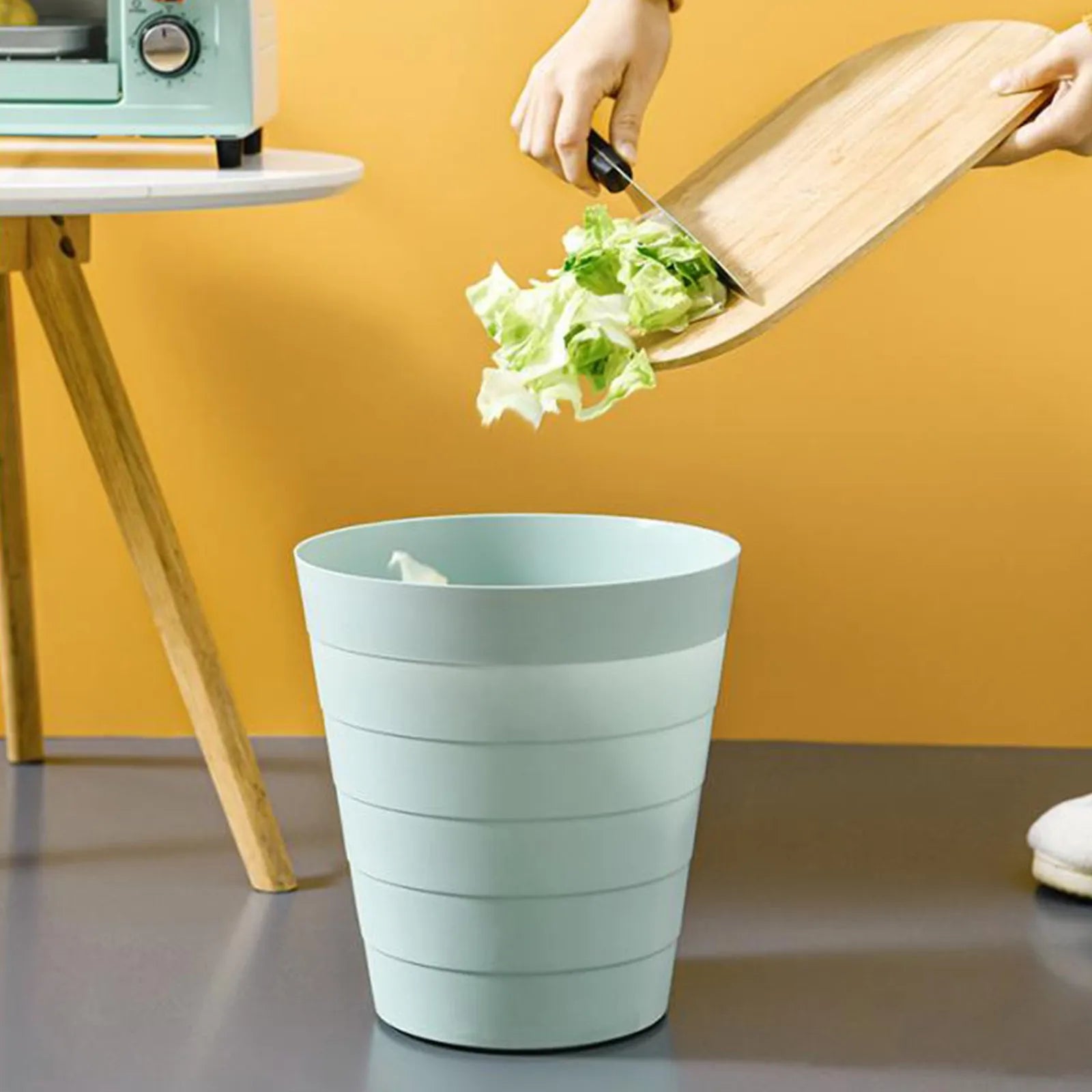 6L Small Waste Bin Desktop Garbage Trash Can Plastic Home Office Table Trash Can Dustbin Basket Household Sundries Barrel Box Y Lootquake LLC