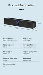 Computer Desktop High-quality Bluetooth Wired Dual-purpose High-volume Microphone Two-in-one Speaker Home Surround Audio System Lootquake LLC