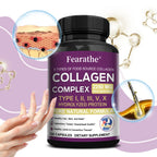 Multi-Collagen Capsules for Men and Women - Hydrolyzed Type I II III V X for Skin, Hair, Nails, Bones, Joints, Nutrition Lootquake LLC